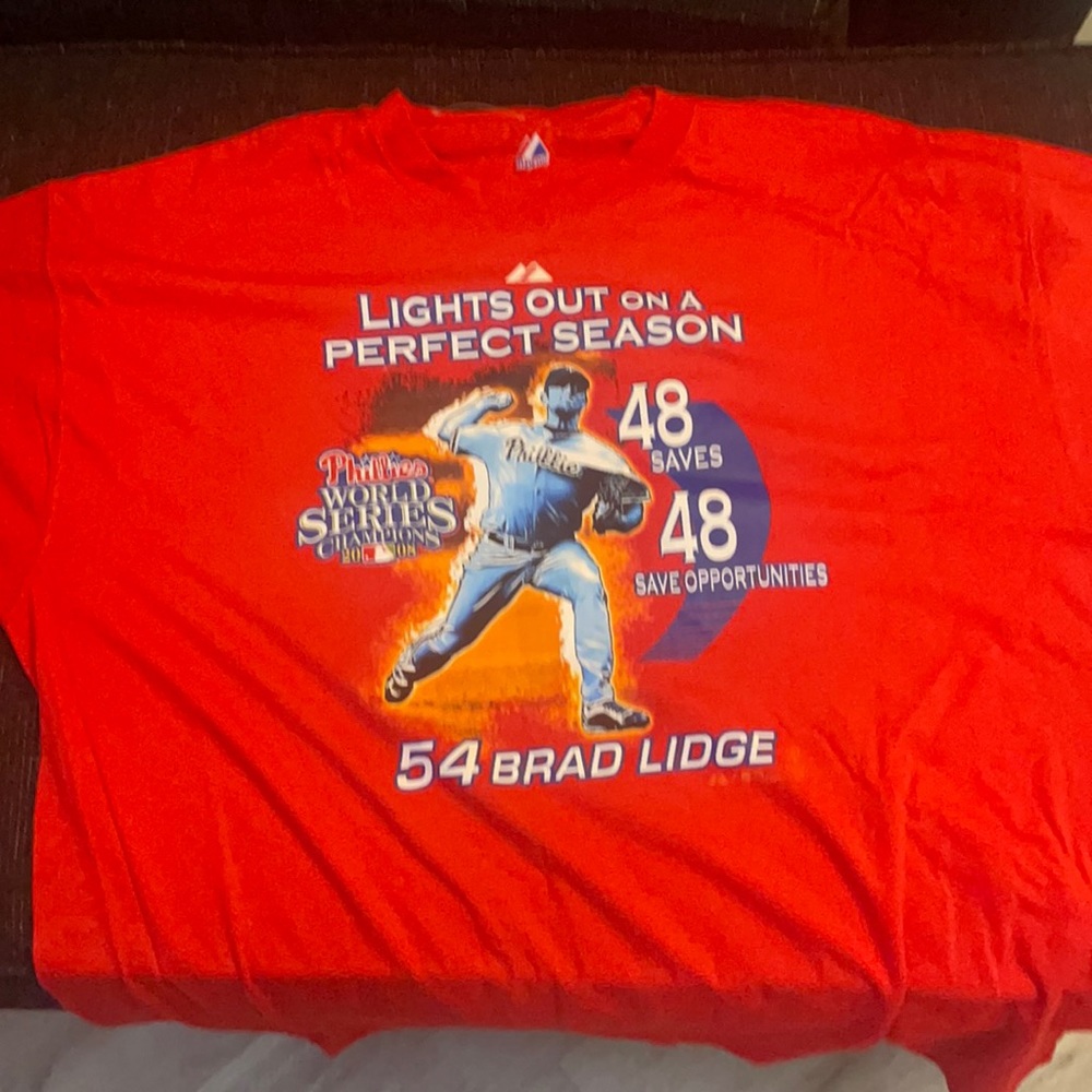 Vintage 2008 Brad Lidge World Series Shirt